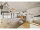 Large garage with work benches offering a spacious area with ample storage at 358 Suwanee Ave, Sarasota, FL 34243
