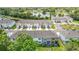 A new construction community and pond are visible from this aerial shot at 4338 Banjo Lake Rd, Land O Lakes, FL 34639