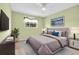 Staged bedroom showcasing a comfortable bed, stylish furniture, and a calming atmosphere at 5720 13Th N Ave # 207B, St Petersburg, FL 33710