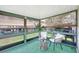 Enclosed lanai area with turf and comfortable seating at 6603 S Juanita St, Tampa, FL 33616