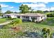 Exterior shot of a charming home with manicured front lawn and tidy landscaping at 7305 Jasmine Blvd, Port Richey, FL 34668