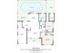 Detailed floor plan featuring the swimming pool, primary bedroom, and living room dimensions at 7305 Jasmine Blvd, Port Richey, FL 34668