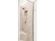 Shower stall features tile surround, built-in niche, and step-in base at 8174 Wheat Stone Dr, Zephyrhills, FL 33540