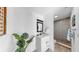 Bathroom featuring a vanity, decor, and tiled walk-in shower at 9903 Saddle Rd, Tampa, FL 33626