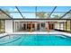 Oversized screened-in pool and patio area, creating a private backyard oasis at 9903 Saddle Rd, Tampa, FL 33626