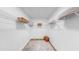 Neat walk-in closet with white walls, simple wood floors, and storage baskets on wire shelves at 9903 Saddle Rd, Tampa, FL 33626