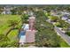 An elevated backyard view highlighting the pool and the spacious backyard at 1443 54Th Ne Ave, St Petersburg, FL 33703