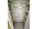 Linen closet with shelving and storage at 1025 82Nd N Ter # 1025D, St Petersburg, FL 33702