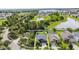 Aerial view showcases the home's location, landscaping, and neighborhood amenities at 12004 Legacy Bright St, Riverview, FL 33578