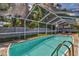 Refreshing in-ground pool surrounded by a screened enclosure, offering privacy and relaxation at 13029 111Th Ln, Largo, FL 33778