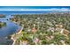 Stunning aerial view of waterfront homes nestled amidst lush greenery along the beautiful coastline at 301 23Rd Ne Ave, St Petersburg, FL 33704