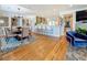 Open living space connecting to dining room and kitchen with stylish finishes at 301 23Rd Ne Ave, St Petersburg, FL 33704