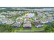 Aerial view showcases a home and its location with a pin drop on the house at 33075 Kateland Dr, Wesley Chapel, FL 33545