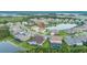 Aerial view showcases a home and its location with a pin drop on the house at 33075 Kateland Dr, Wesley Chapel, FL 33545