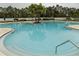 Large swimming pool features sunning areas, palm trees, and multiple entry points with stainless steel rails at 3512 Osprey Cove Dr, Riverview, FL 33578