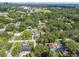 This aerial shot captures the neighborhood's mature trees and proximity to the city at 4009 S Renellie Dr, Tampa, FL 33611