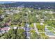 Overhead shot of a verdant residential neighborhood, displaying the homes nestled among mature trees at 4009 S Renellie Dr, Tampa, FL 33611