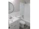 Bathroom featuring new vanity and tiled shower at 4417 Kohler St, New Port Richey, FL 34652