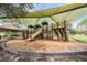 Playground area featuring slides, climbing structures, and shaded seating at 4716 Butler National Dr, Wesley Chapel, FL 33543