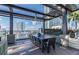 Stylish outdoor dining area under a pergola, offering a perfect blend of comfort and city views at 777 N Ashley Dr # 2510, Tampa, FL 33602
