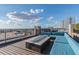 Rooftop patio featuring sofas and fire pit at 777 N Ashley Dr # 2510, Tampa, FL 33602