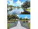 Community water view with lush landscaping and charming bridge at 8425 112Th St # 203, Seminole, FL 33772