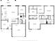 Detailed floor plan showcasing the layout of the home's first and second floors at 8747 Flourish Dr, Land O Lakes, FL 34637