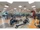 Well-equipped gym with rows of modern exercise machines and mirrored walls for a complete workout experience at 9116 Woodridge Run Dr, Tampa, FL 33647