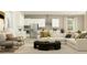 Inviting open-concept living room with contemporary furnishings and plenty of natural light at 11546 Flourish Dr, Land O Lakes, FL 34637