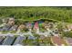 Aerial view showcasing the home's location with access to the tranquil pond and lush greenery in the community at 12510 Loquat Way, Tampa, FL 33626