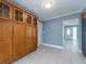 Bright kitchen area featuring tile floors, wood cabinets, and ample storage space at 14045 90Th Pl, Seminole, FL 33776