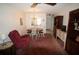 Comfortable living and dining area featuring classic furnishings and traditional decor at 1406 Arrowhead W Cir, Clearwater, FL 33759