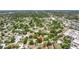 Aerial view of the property, nestled among lush trees in a suburban neighborhood at 201 Westwood N Ter, St Petersburg, FL 33710