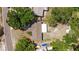Aerial view of the home showcasing the roof and backyard at 201 Westwood N Ter, St Petersburg, FL 33710