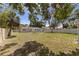 Green fenced backyard with mature trees providing privacy and shade at 201 Westwood N Ter, St Petersburg, FL 33710