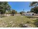 Fenced backyard with mature trees providing shade and privacy at 201 Westwood N Ter, St Petersburg, FL 33710