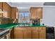 The kitchen features wood cabinets, a stainless steel sink, and tile backsplash at 2501 18Th S Ave, St Petersburg, FL 33712