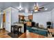 Kitchen area with a center island, tile floors, and stainless steel appliances at 2501 18Th S Ave, St Petersburg, FL 33712