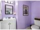Bathroom featuring a modern vanity and decorative touches at 2628 Oleander Lakes Dr, Brandon, FL 33511
