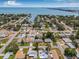 An aerial view of the community, showcasing the homes' proximity to the water at 2861 Pinellas Point S Dr, St Petersburg, FL 33712