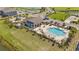 Aerial view of the community pool, playground, and covered picnic area at 308 Mangrove Shade Cir, Apollo Beach, FL 33572