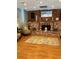 Cozy living room with a brick fireplace and comfortable seating area at 337 S Mcmullen Booth Rd # 157, Clearwater, FL 33759