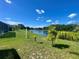 Lush green backyard with trees and water view at 3501 Pine Top Dr, Valrico, FL 33594
