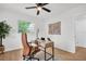 Home office with desk, chair, and world map at 410 N Corona Ave, Clearwater, FL 33765