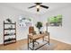 Bright home office featuring modern desk, chair and natural light at 410 N Corona Ave, Clearwater, FL 33765