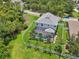 An aerial view of the property showcasing the pool and surrounding greenery at 4151 Little Gap Loop, Ellenton, FL 34222
