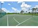 Outdoor basketball court with green surface and white lines in a fenced community at 4151 Little Gap Loop, Ellenton, FL 34222