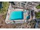 Aerial view of complex pool, and sun loungers at 4510 Gulf Blvd # 604, St Pete Beach, FL 33706