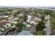 Wide aerial view of the residential area showcasing the canal and waterway access at 648 Geneva Pl, Tampa, FL 33606
