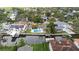Aerial view of homes on a waterfront canal at 648 Geneva Pl, Tampa, FL 33606